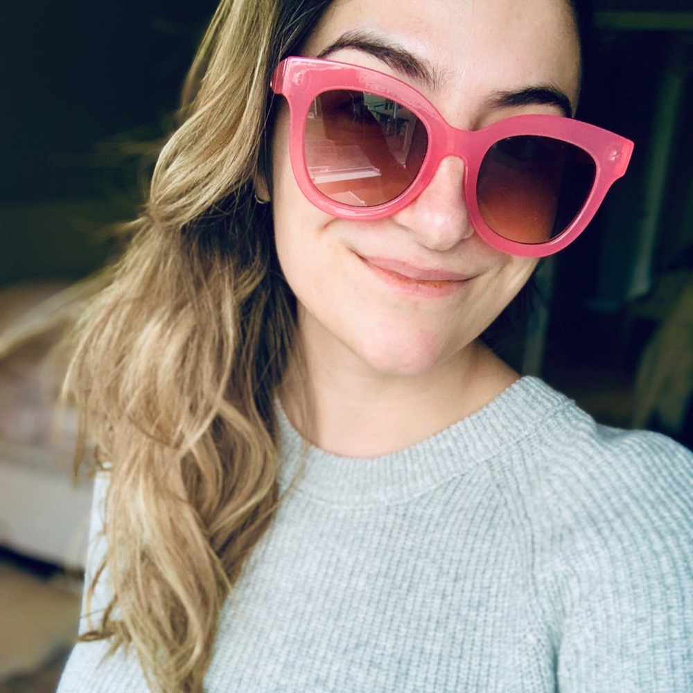 Oversized Loft pink cat eye sunglasses